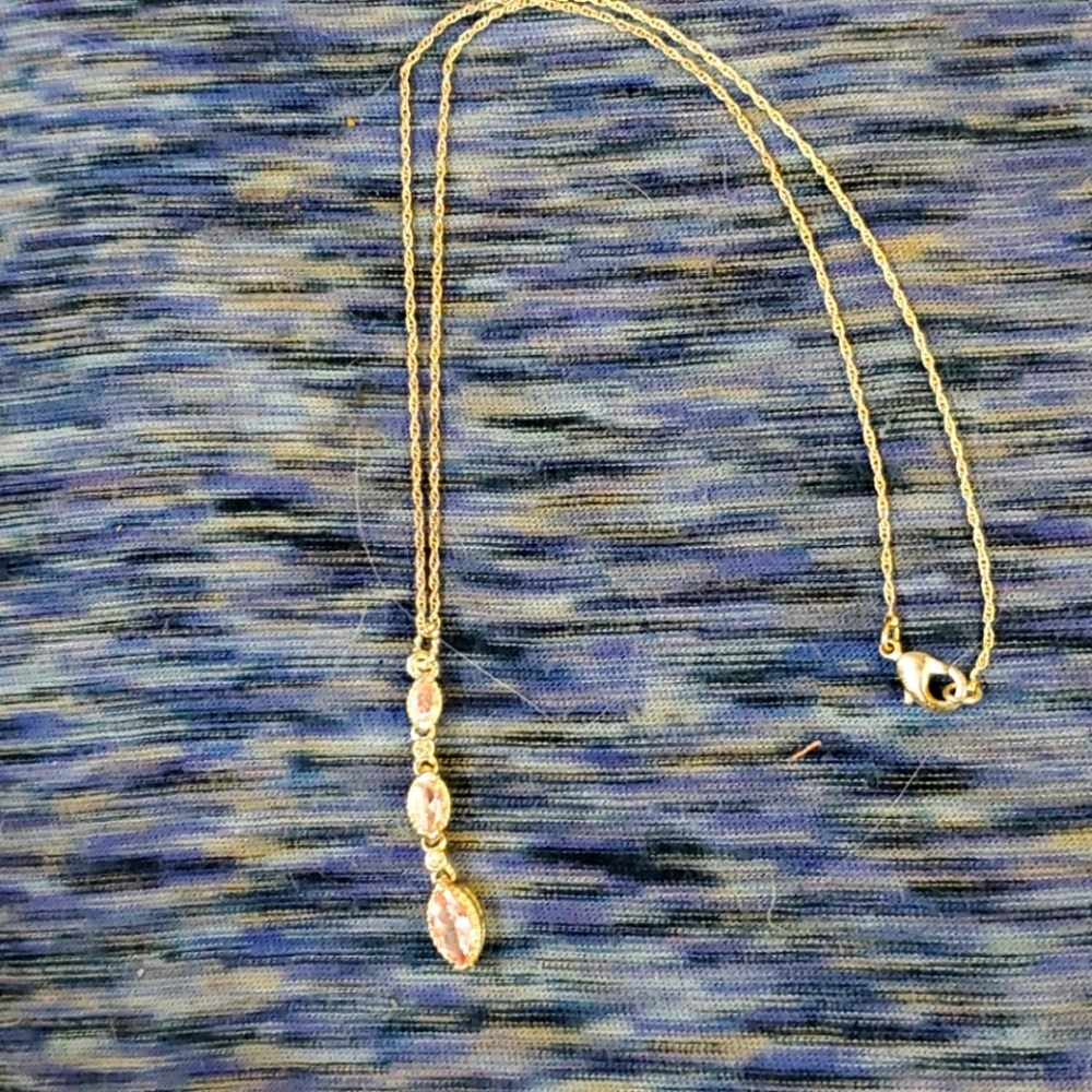 Pink stone necklace